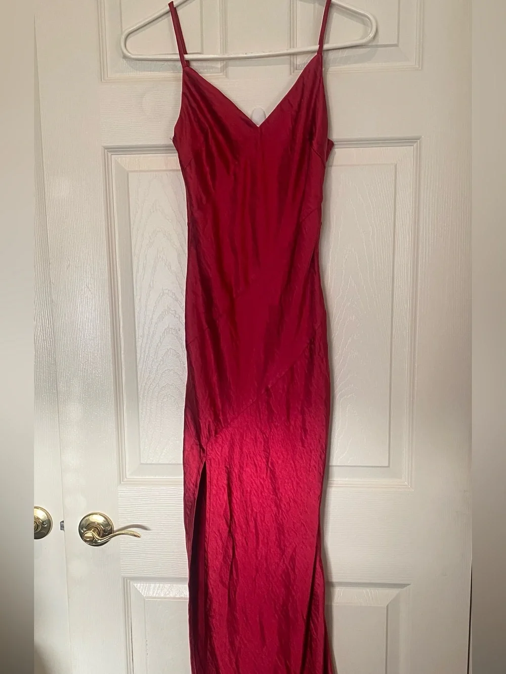 Hello Molly Wine Red Satin Slip Dress NWT